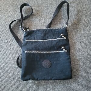 Kipling Black Bag with Gray Interior